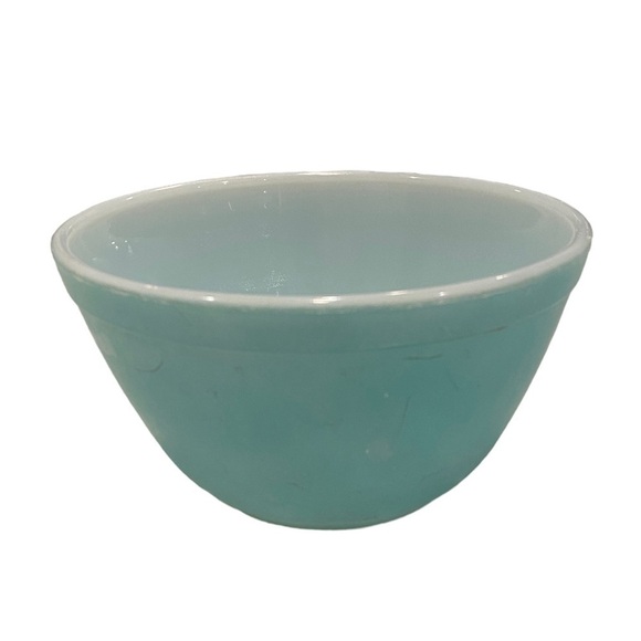 Pyrex Robin’s Egg Turquoise Blue Mixing Bowl 401   1.5 Pint Mid Century Modern - Picture 4 of 15